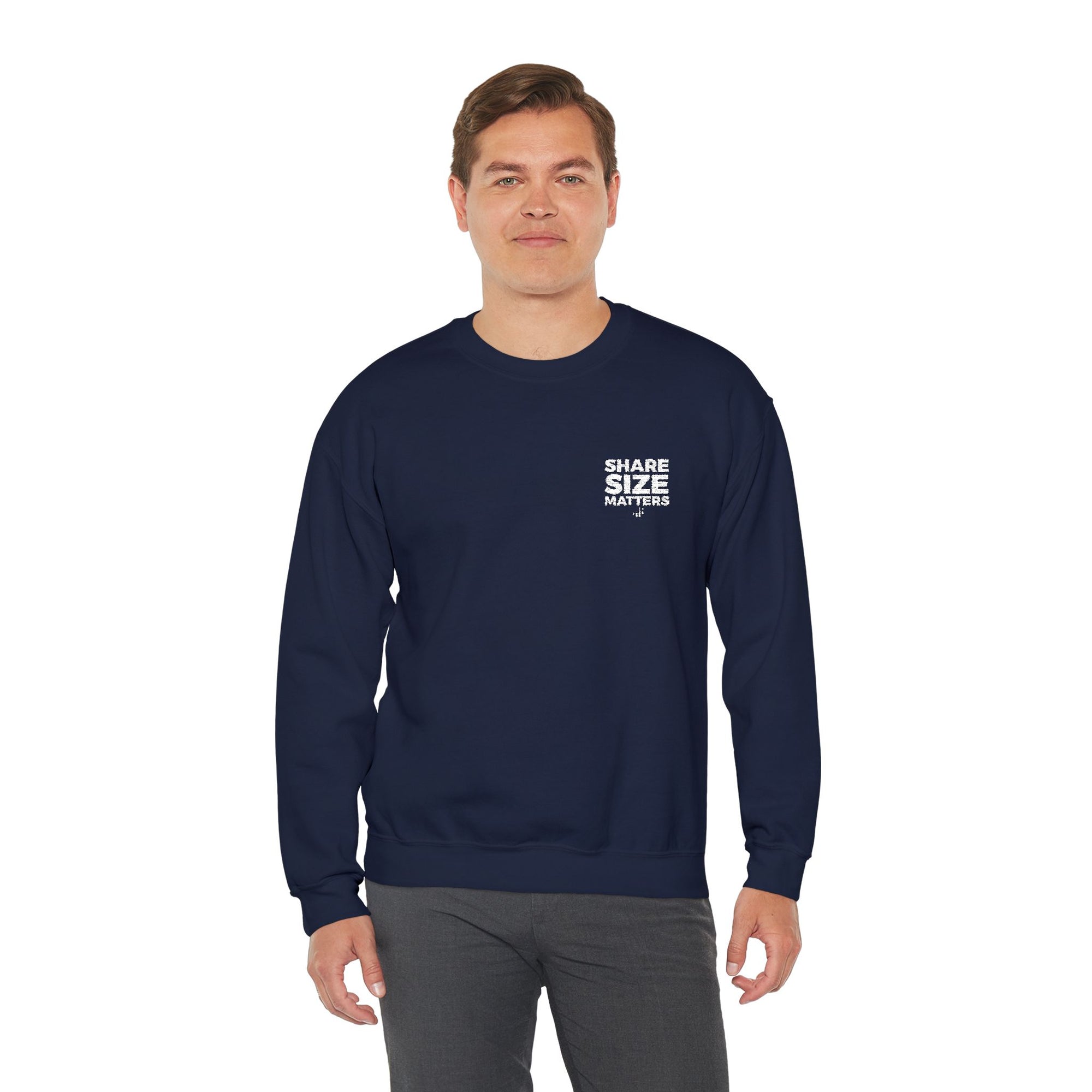 Traders Classic Unisex Crewneck Sweatshirt (Size Matters) - Embroidered