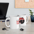 Traders Glossy White Ceramic Mug – 11oz Dishwasher & Microwave Safe (Middle Trend)