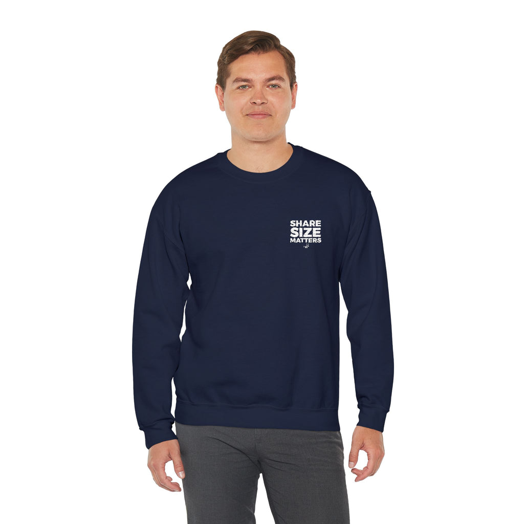 Traders Classic Unisex Crewneck Sweatshirt (Size Matters) - Embroidered