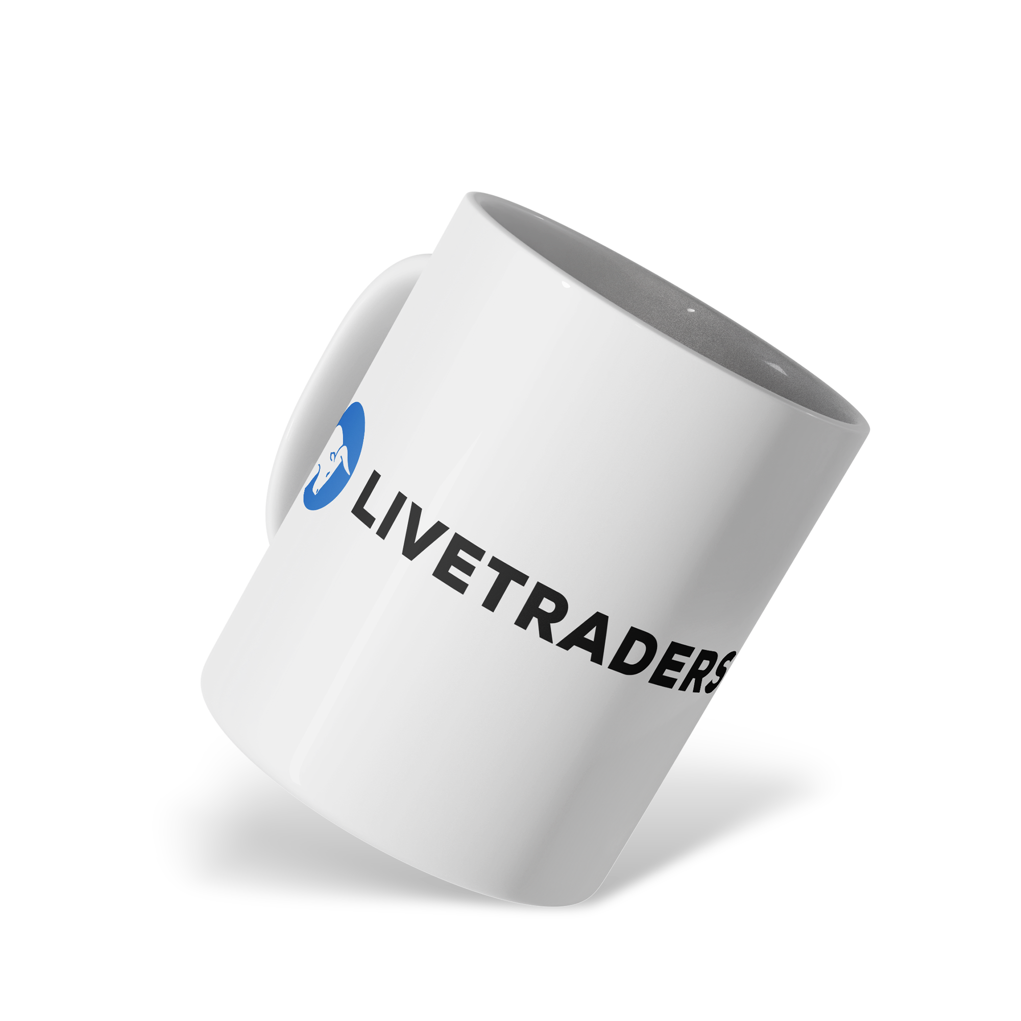 Traders Glossy White Ceramic Mug – 11oz Dishwasher & Microwave Safe (LT)