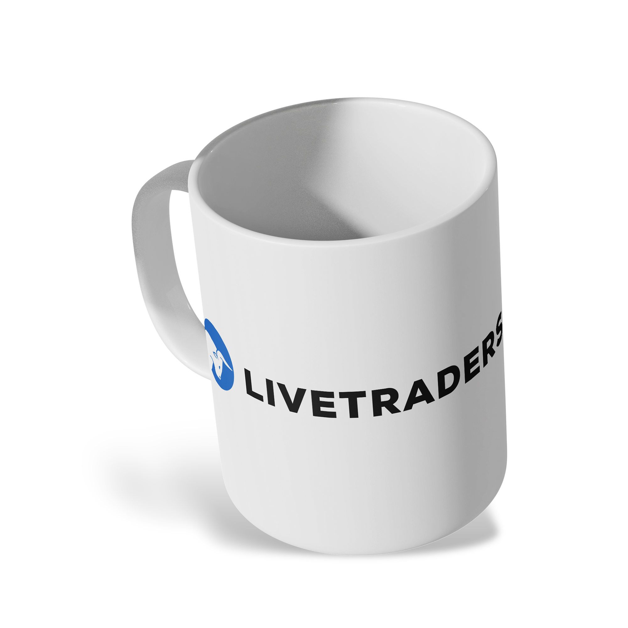 Traders Glossy White Ceramic Mug – 11oz Dishwasher & Microwave Safe (LT)