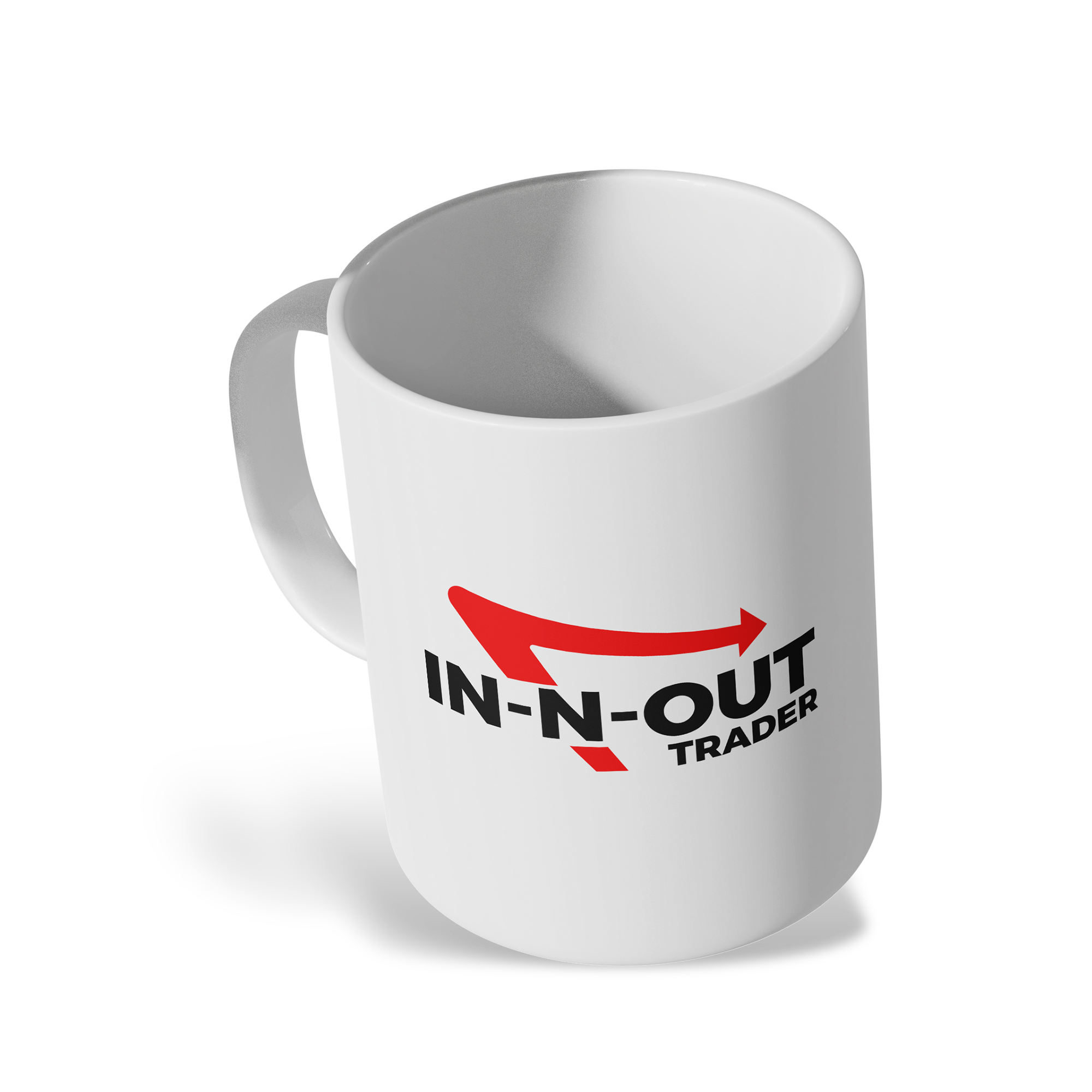 Traders Glossy White Ceramic Mug – 11oz Dishwasher & Microwave Safe (In-N-Out)