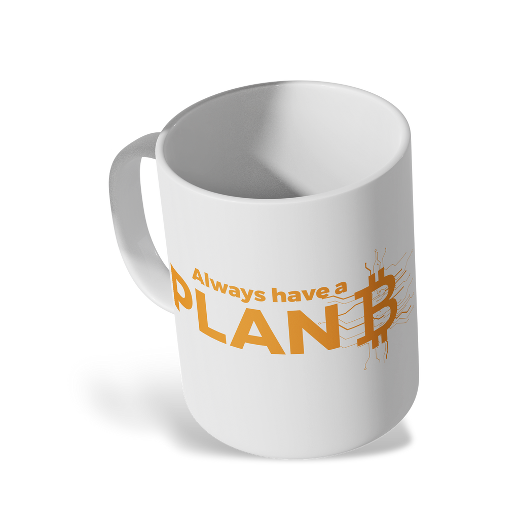 Traders Glossy White Ceramic Mug – 11oz Dishwasher & Microwave Safe (Plan B)
