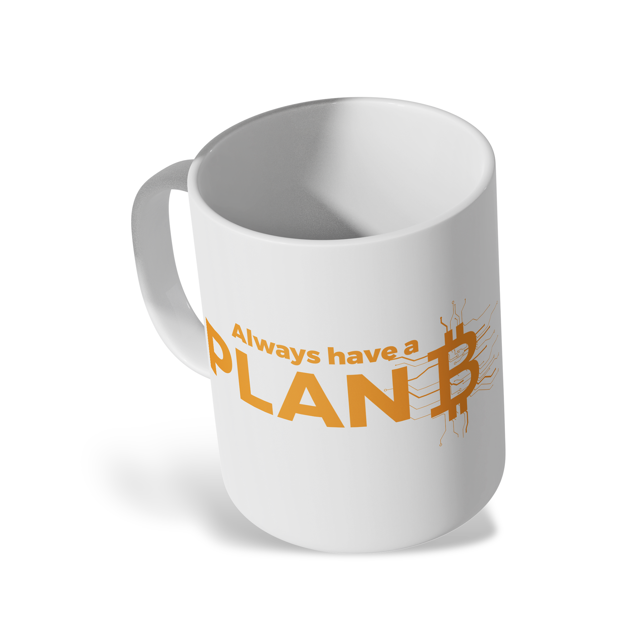Traders Glossy White Ceramic Mug – 11oz Dishwasher & Microwave Safe (Plan B)